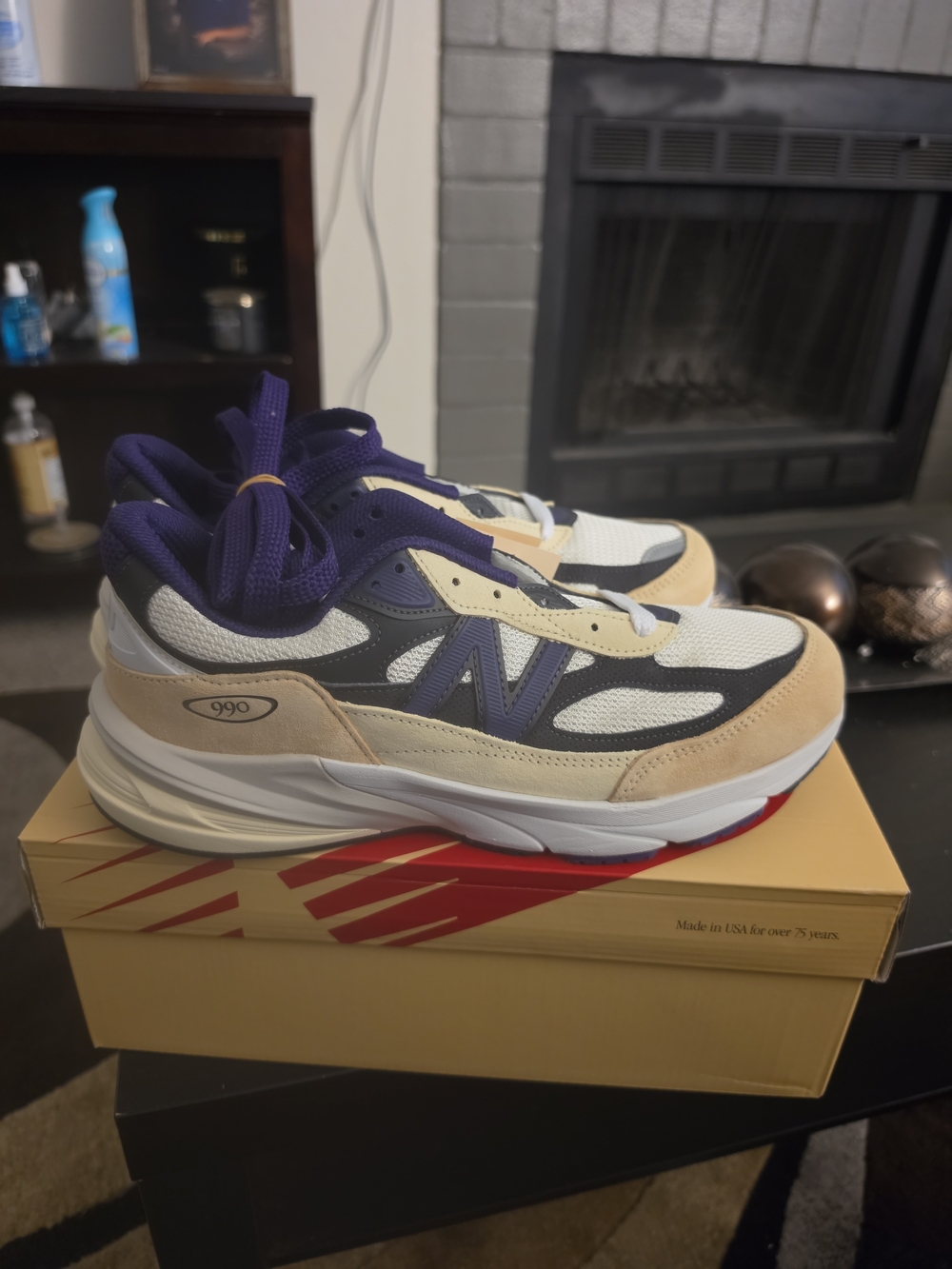 BNWB Teddy Santis x New Balance 990v6 Made in USA White Black Plum